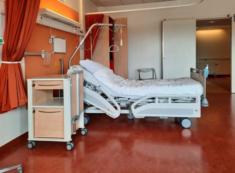 A hospital electric bed